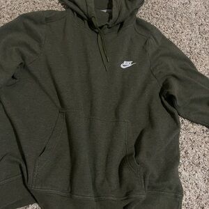 Nike Men's Dark Green Hoodie